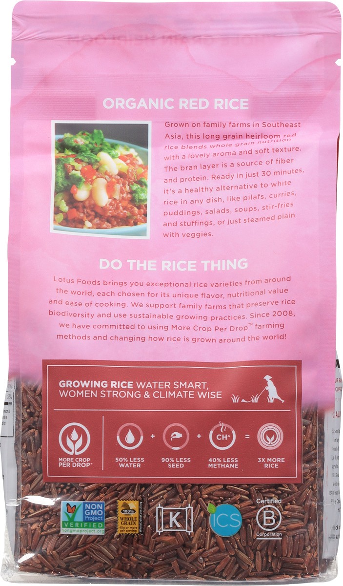 slide 8 of 9, Lotus Foods Rice Heirloom Red Bhutan Bag - 15 Oz, 15 oz