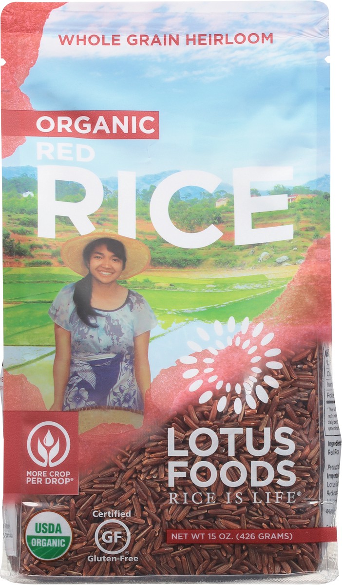 slide 4 of 9, Lotus Foods Rice Heirloom Red Bhutan Bag - 15 Oz, 15 oz