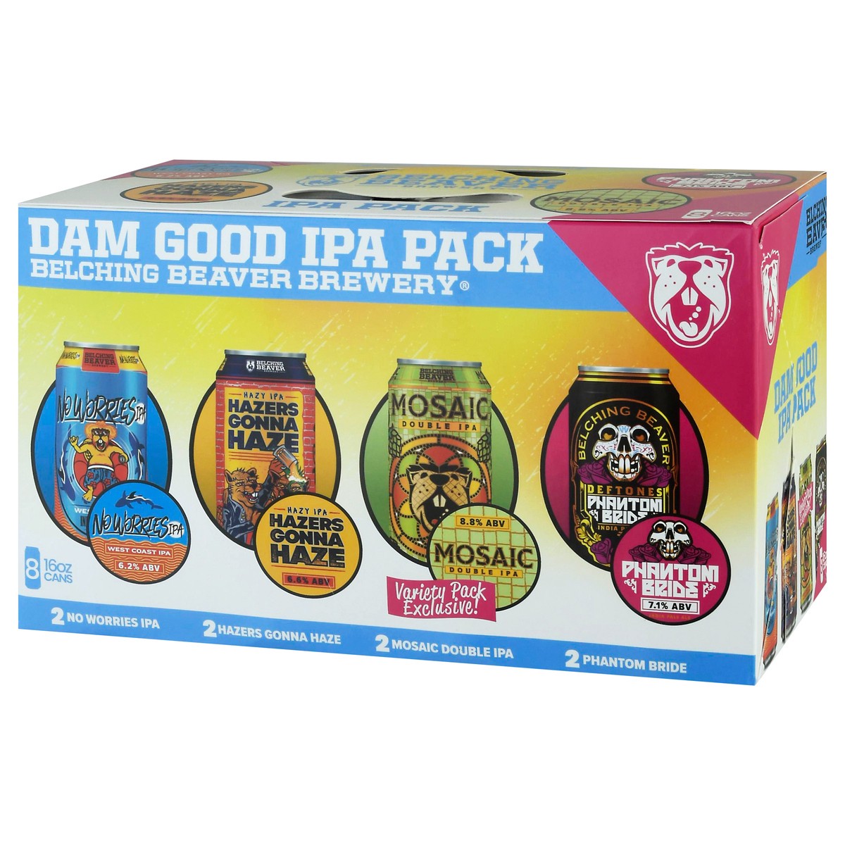slide 4 of 9, Belching Beaver Brewery Dam Good Ipa Pack, 8 ct; 16 oz