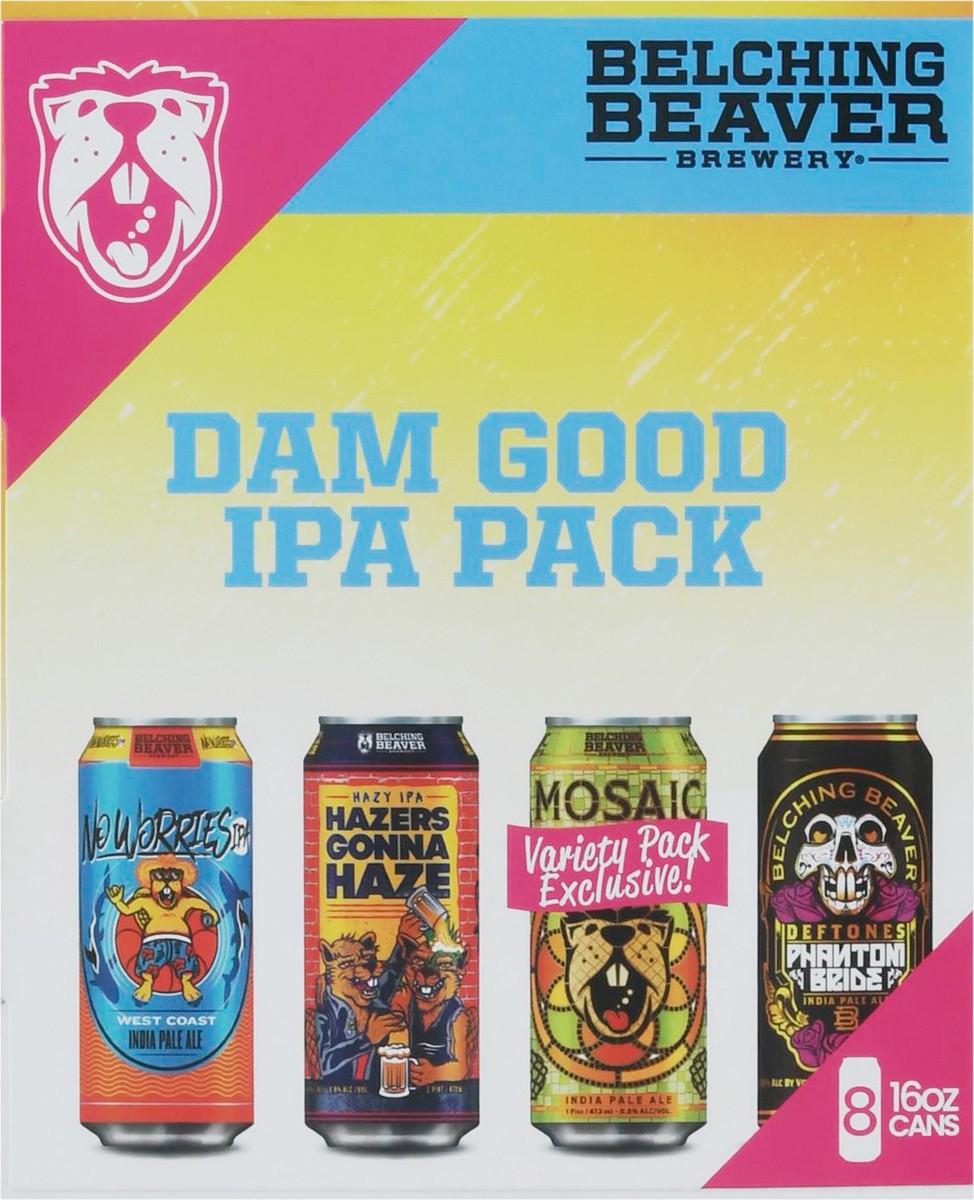 slide 2 of 9, Belching Beaver Brewery Dam Good Ipa Pack, 8 ct; 16 oz