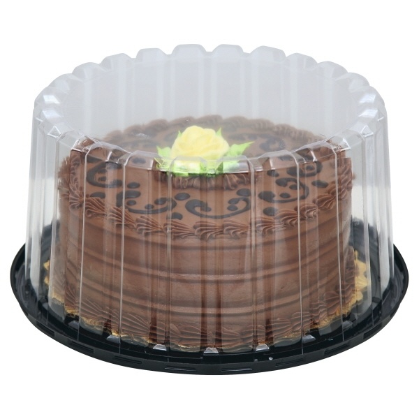 Smart amp Final 8 Inch Double Layer Chocolate Iced Chocolate Cake 1 ct 