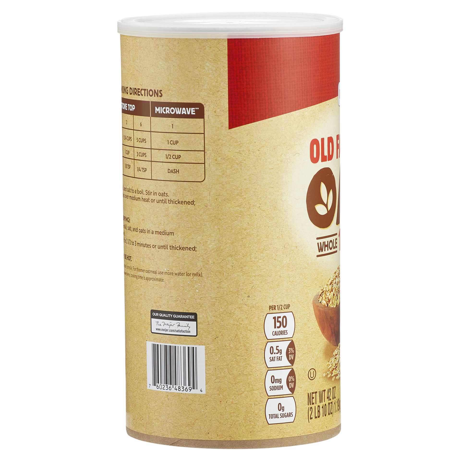 slide 9 of 26, Meijer Old Fashioned Oats, 42 oz