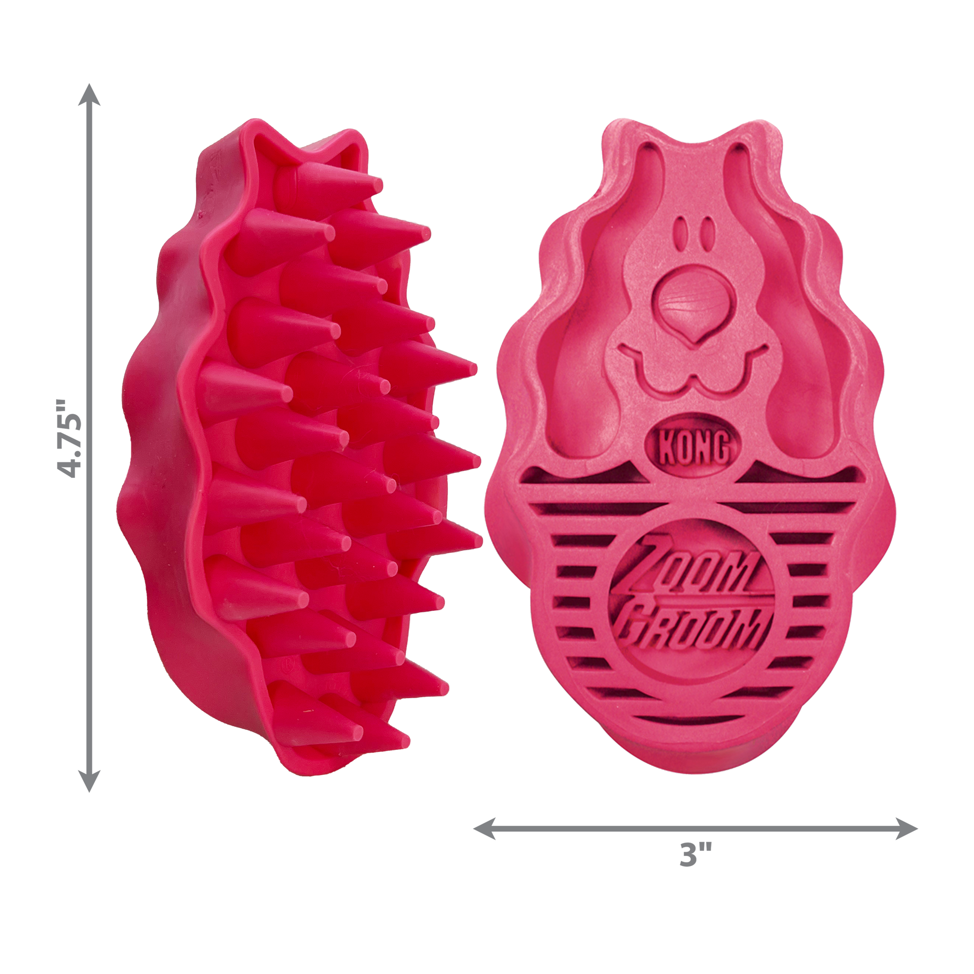 slide 2 of 4, KONG ZoomGroom Raspberry Lg, 1 ct