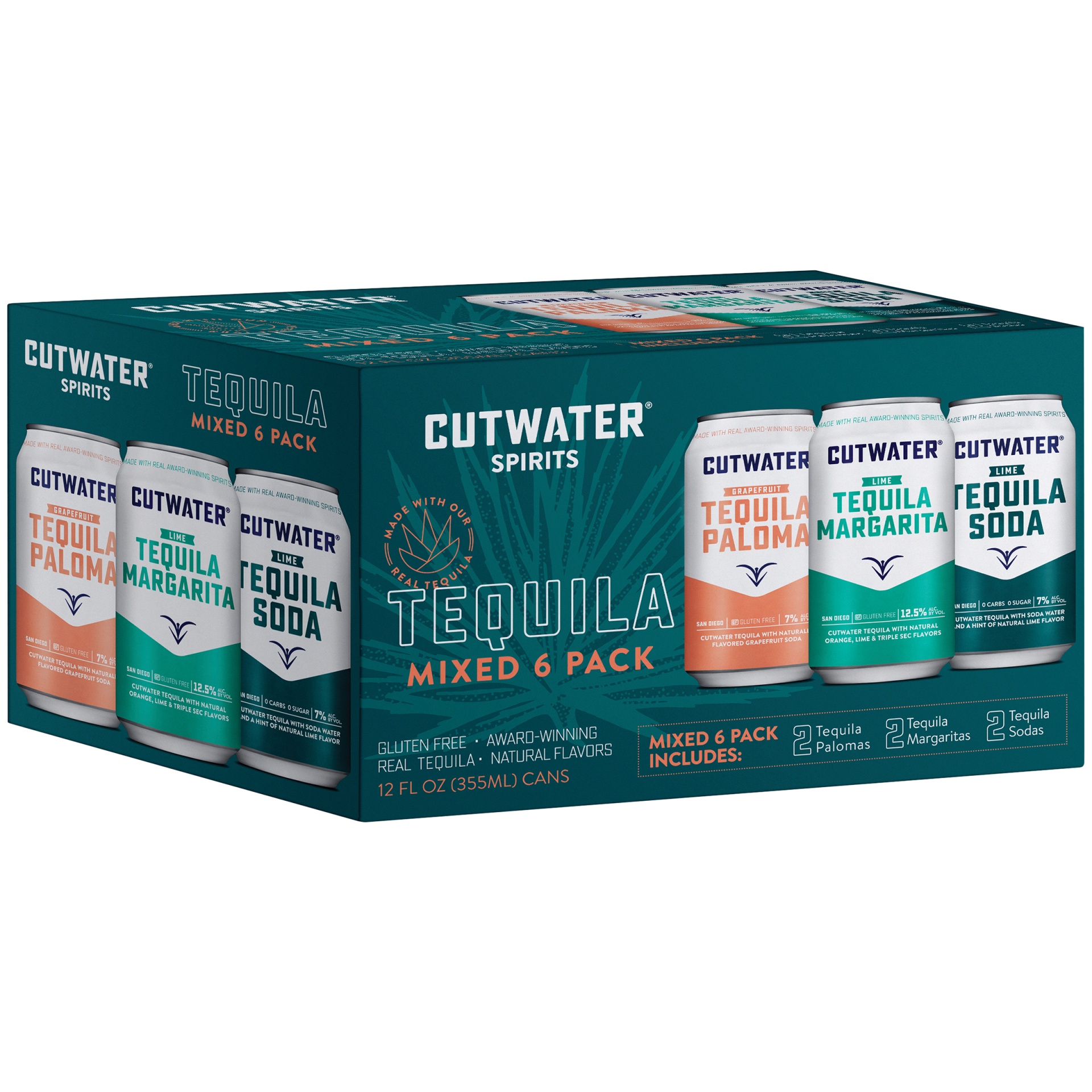 slide 1 of 1, Cutwater Spirits Cutwater Tequila Variety Pack, 5% ABV, 6 ct; 12 oz