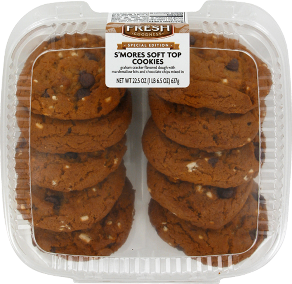 slide 1 of 1, Bakery Fresh Goodness S'Mores Soft Top Cookies, 22.5 oz