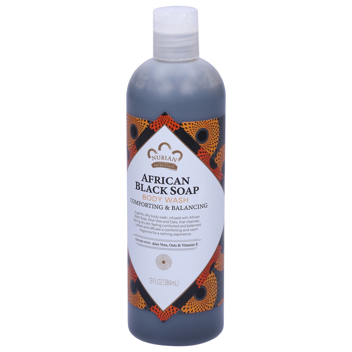 slide 8 of 9, Nubian Heritage African Black Soap Body Wash, 13 fl oz