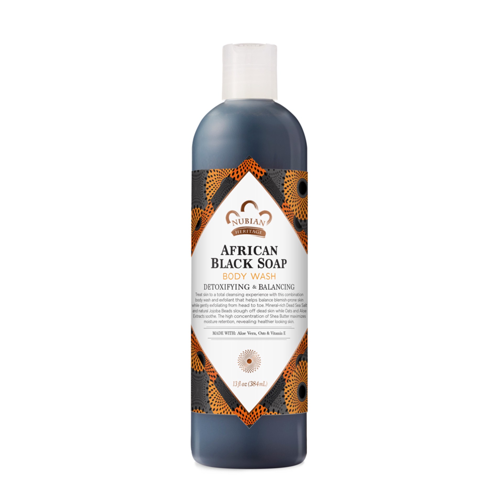 slide 1 of 9, Nubian Heritage African Black Soap Body Wash, 13 fl oz