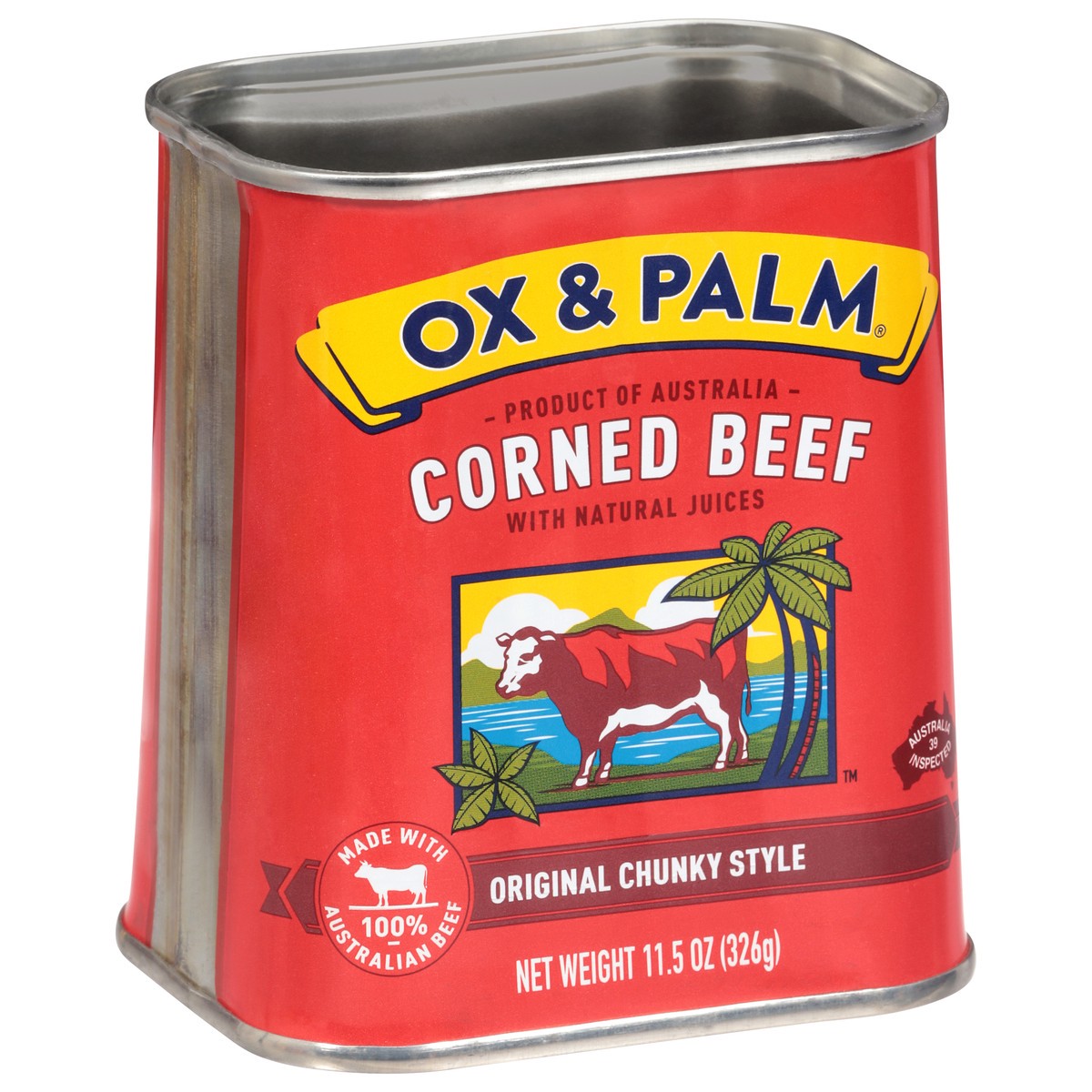 slide 4 of 4, Ox & Palm Original Chunky Style Corned Beef With Natural Juices 11.5 oz, 11.5 oz