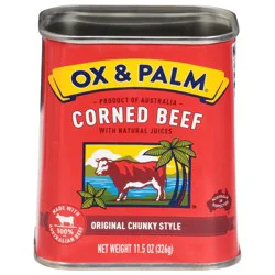 Ox & Palm Original Chunky Style Corned Beef With Natural Juices 11.5 oz