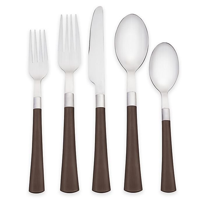 slide 1 of 2, Noritake Colorwave Flatware Set - Chocolate, 20 ct