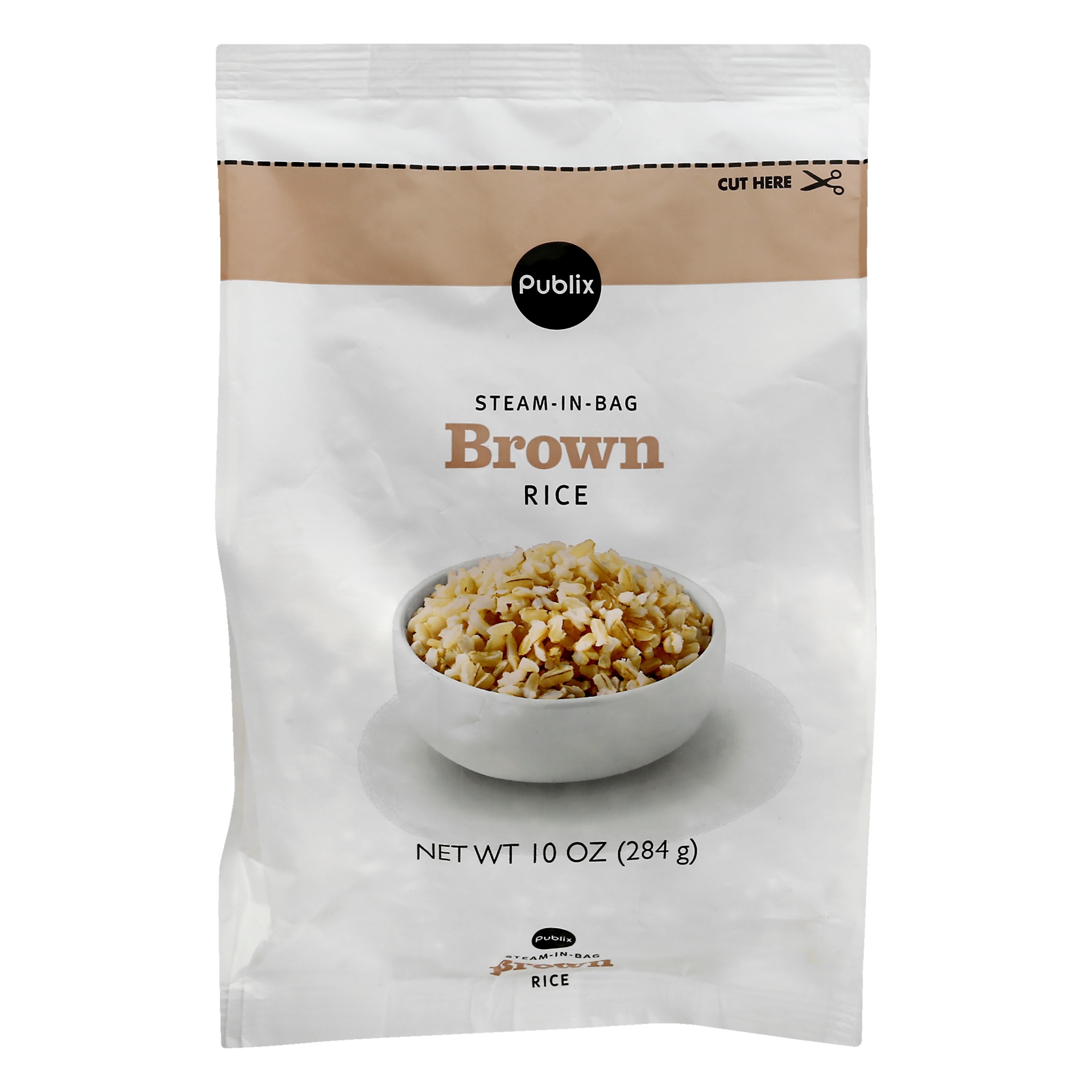 slide 1 of 1, Publix Steam-in-Bag Brown Rice, 10 oz