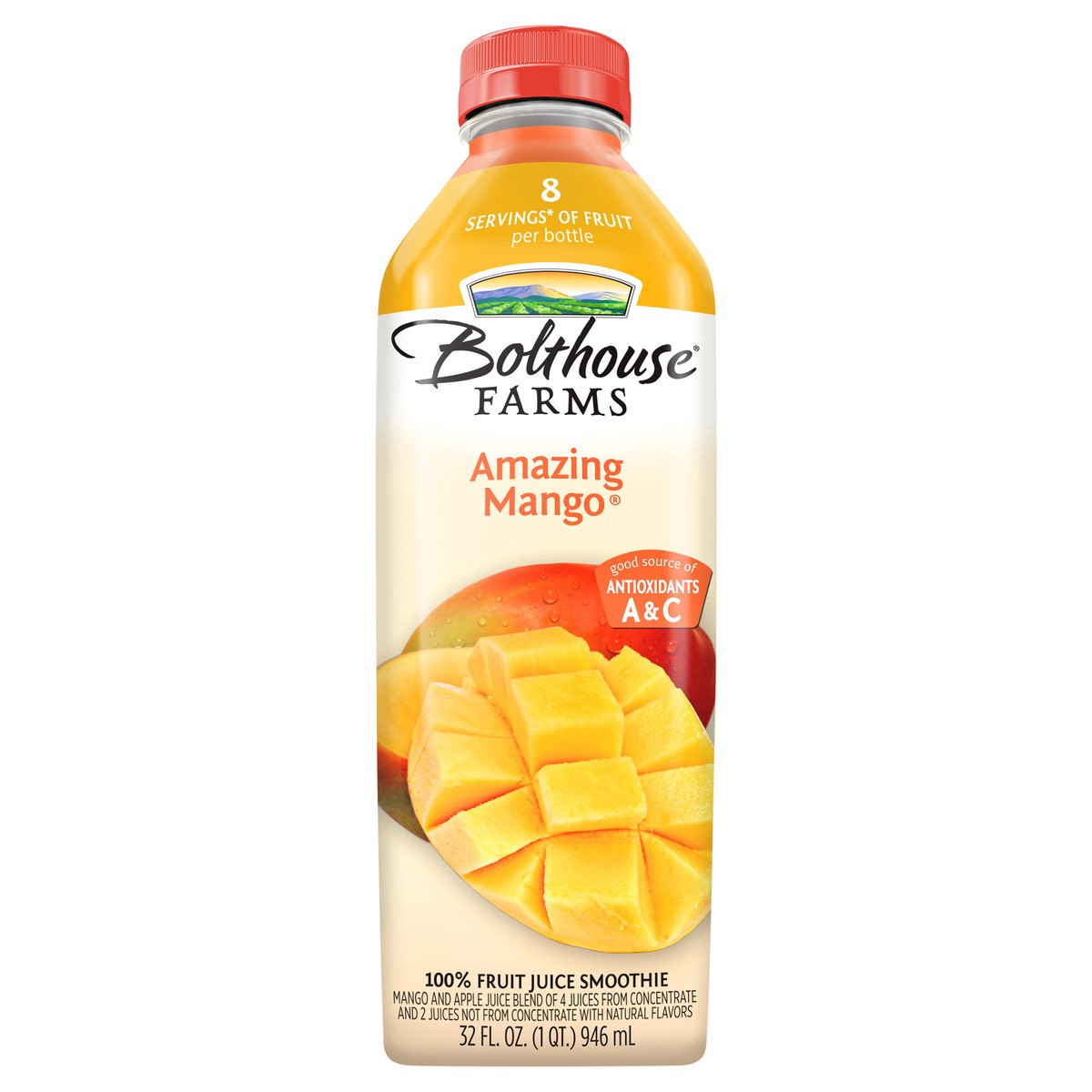 slide 1 of 2, Bolthouse Farms Amazing Mango Fruit Juice Smoothie, 32oz, 32 oz