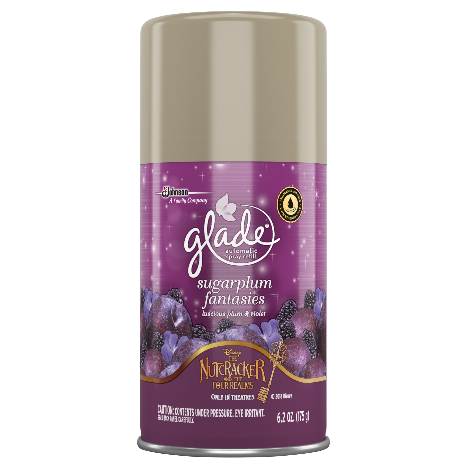 slide 1 of 4, Glade Disney Sugarplum Fantasies Automatic Spray Air Freshener Refill, 6.2 oz