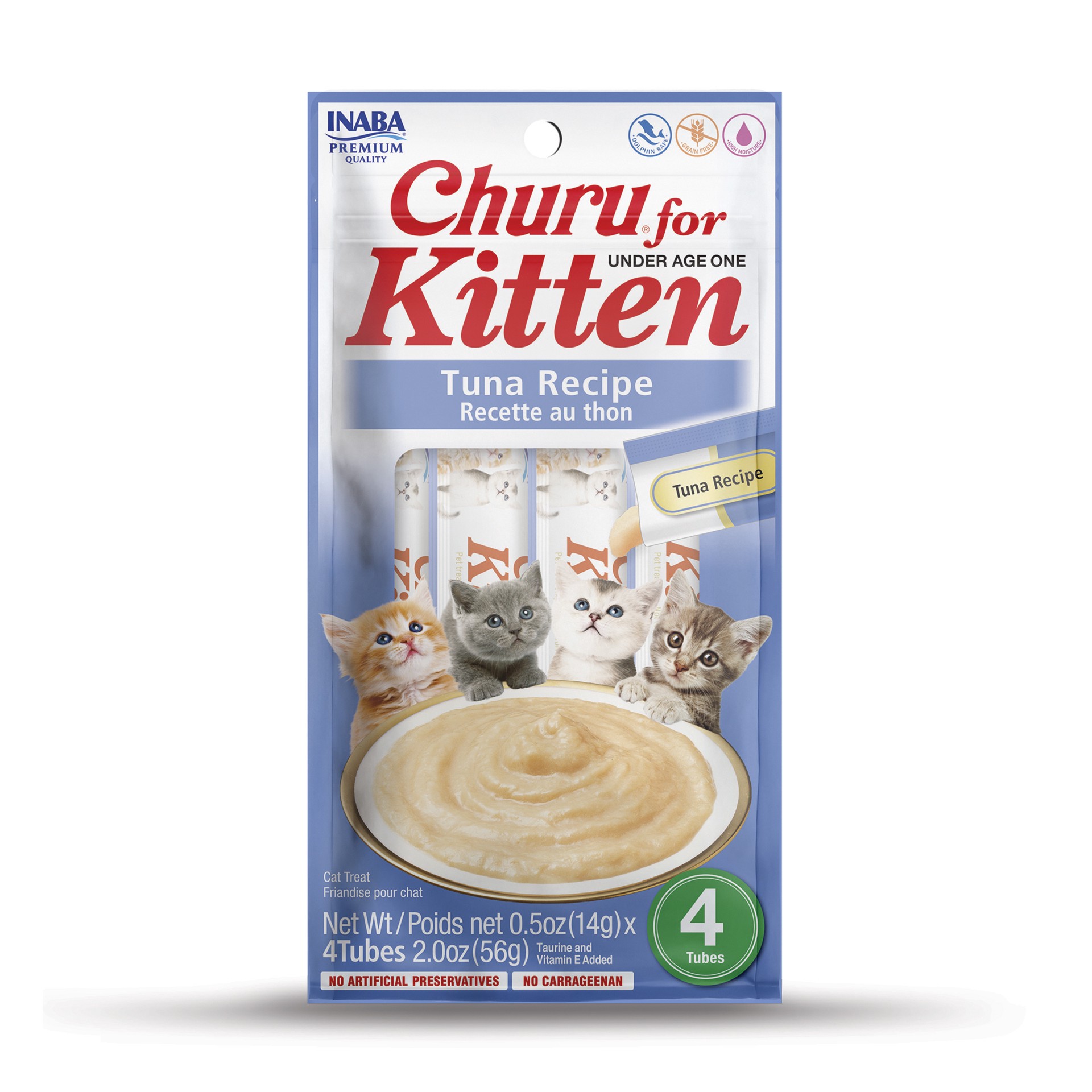 slide 1 of 7, Inaba Kitten Tuna Churu, 0.5 oz
