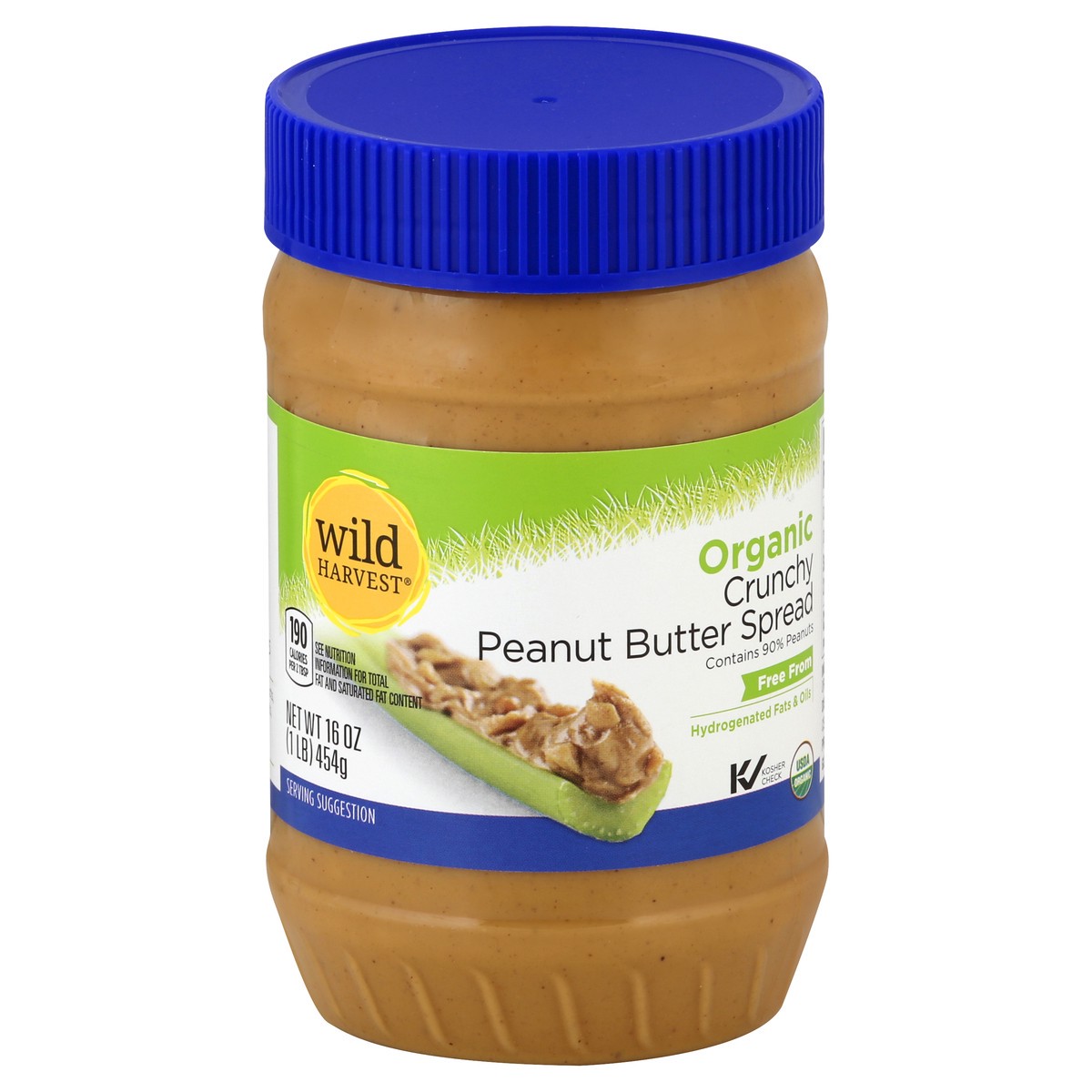 slide 2 of 9, Wild Harvest Organic Peanut Butter Crunchy, 16 oz