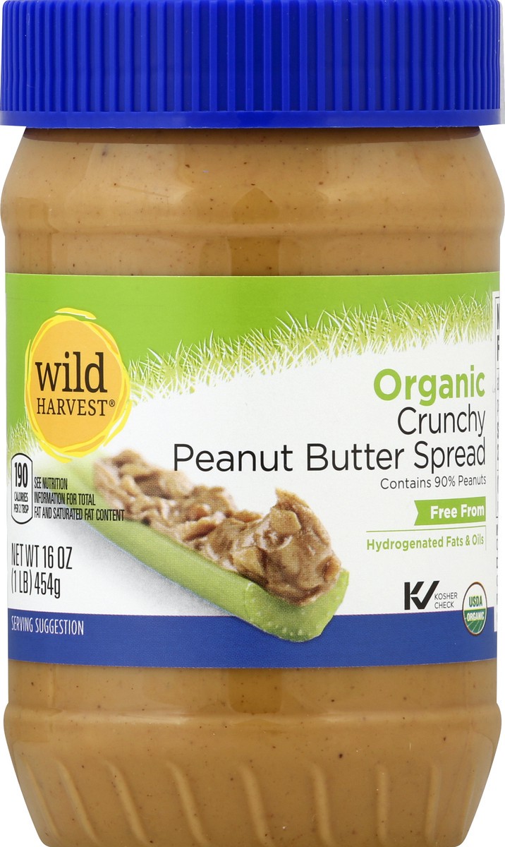 slide 7 of 9, Wild Harvest Organic Peanut Butter Crunchy, 16 oz