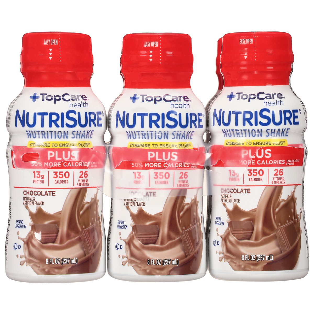 slide 14 of 15, TopCare Health NutriSure Plus Chocolate Nutrition Shake 6 ea, 8 fl oz