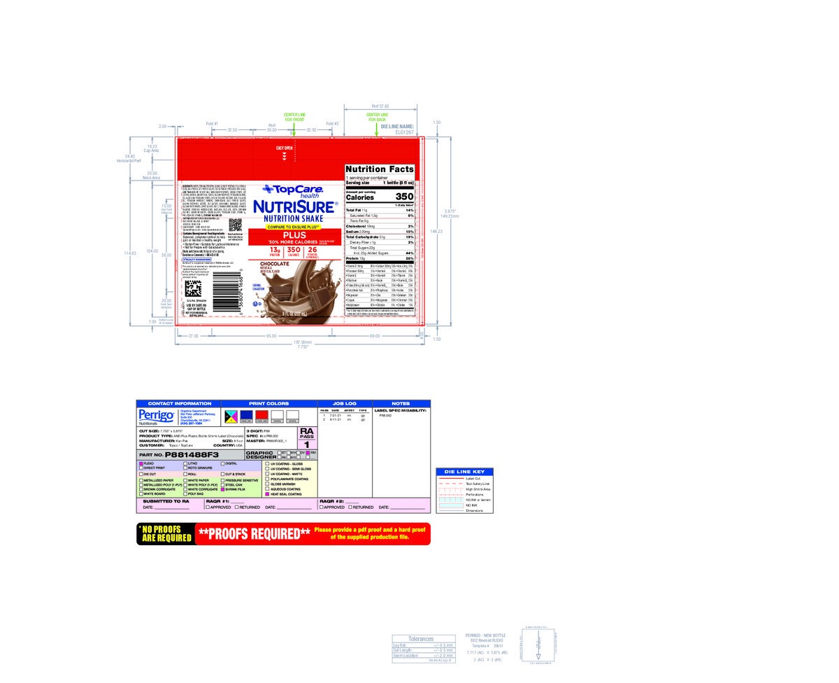 slide 12 of 15, TopCare Health NutriSure Plus Chocolate Nutrition Shake 6 ea, 8 fl oz