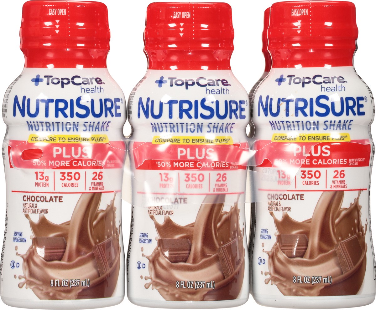 slide 8 of 15, TopCare Health NutriSure Plus Chocolate Nutrition Shake 6 ea, 8 fl oz