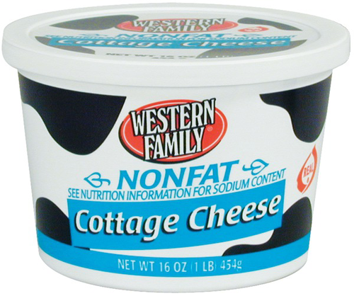 slide 1 of 1, Western Family Non Fat Cottage Cheese, 16 oz