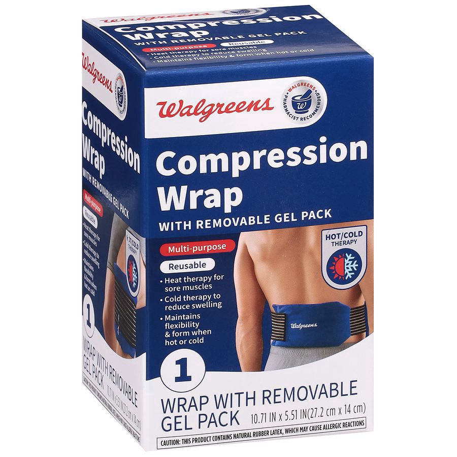 slide 2 of 3, Walgreens Reusable Hot and Cold Compression Wrap, 1 ct