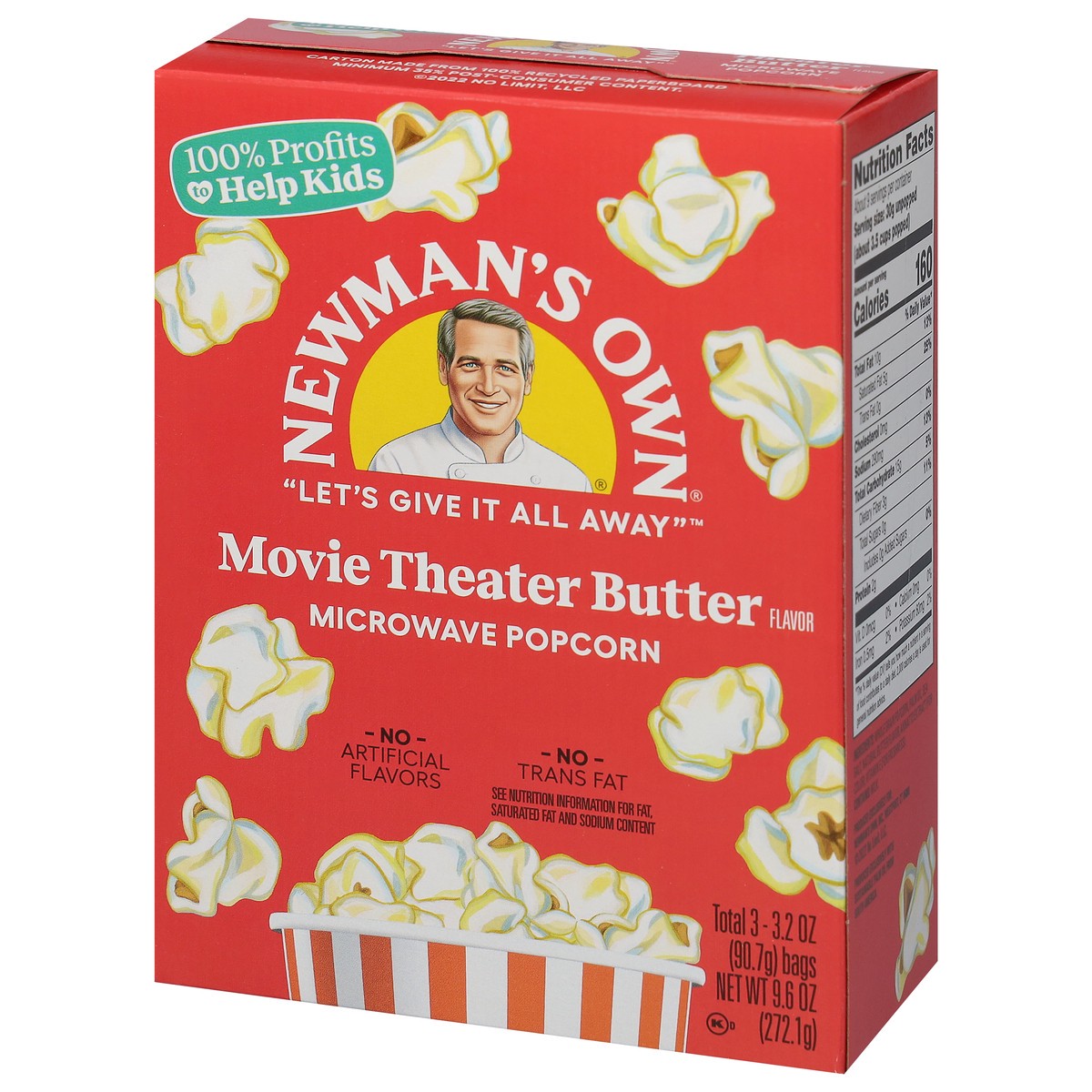 slide 6 of 9, Newman's Own Movie Theater Butter Popcorn, 3 ct; 3.2 oz