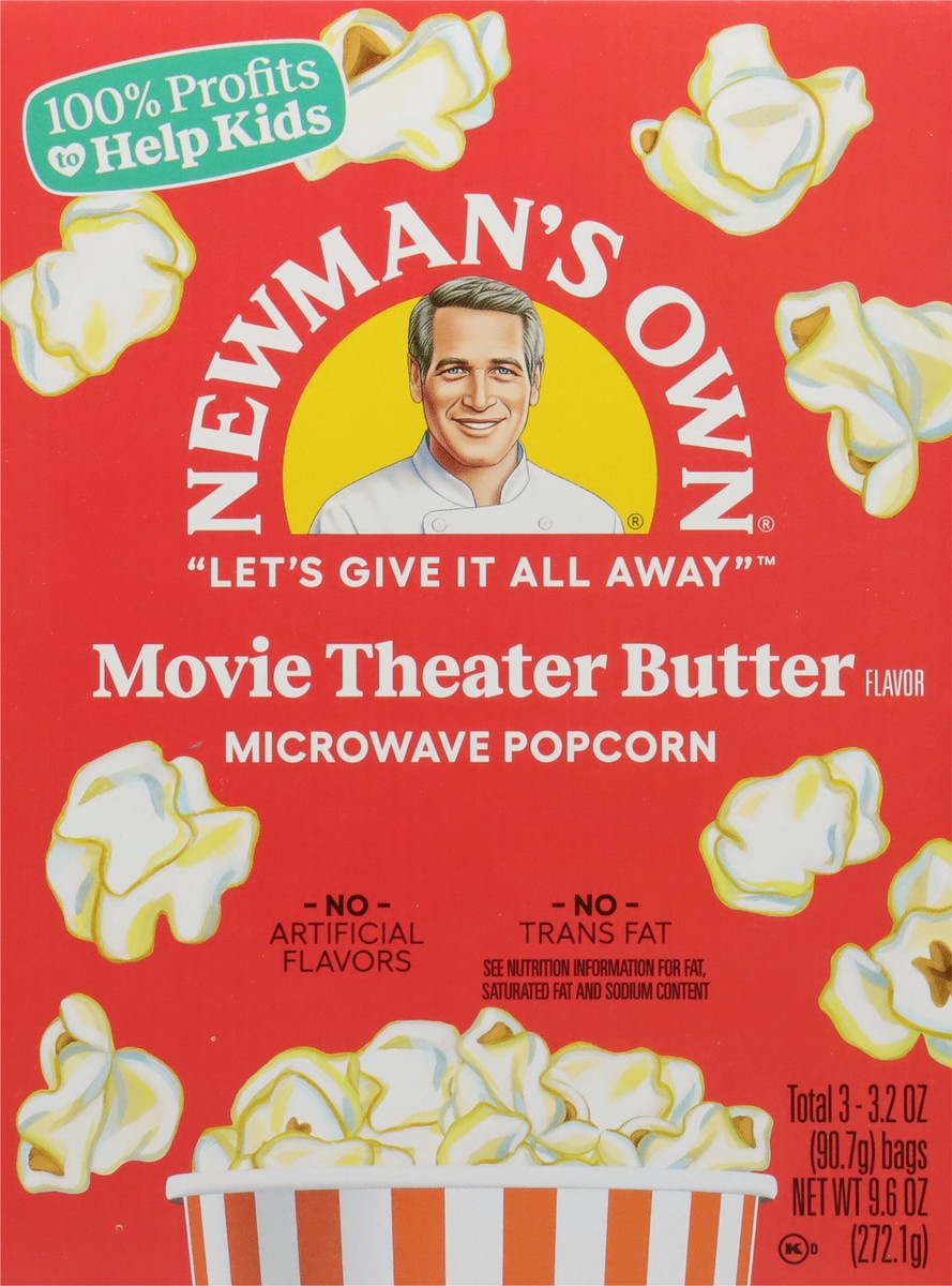 slide 3 of 9, Newman's Own Movie Theater Butter Popcorn, 3 ct; 3.2 oz