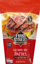 First Street Ground Beef Patties 80% Lean