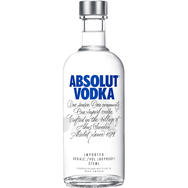 slide 1 of 1, Absolut Vodka, 375 ml