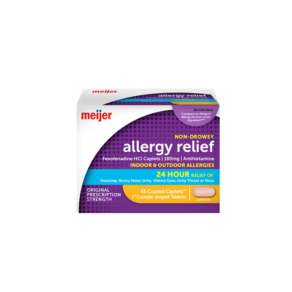 slide 1 of 1, Meijer Allergy Relief 24 Hour, 45 ct