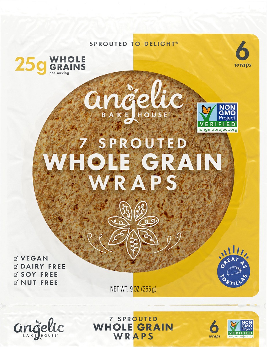 slide 9 of 9, Angelic Bakehouse 7-Grain Wraps, 1 ct