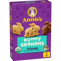 Annie's Friends Organic Bunny Graham Snacks, Chocolate Chip, Chocolate, and Honey, 7 oz