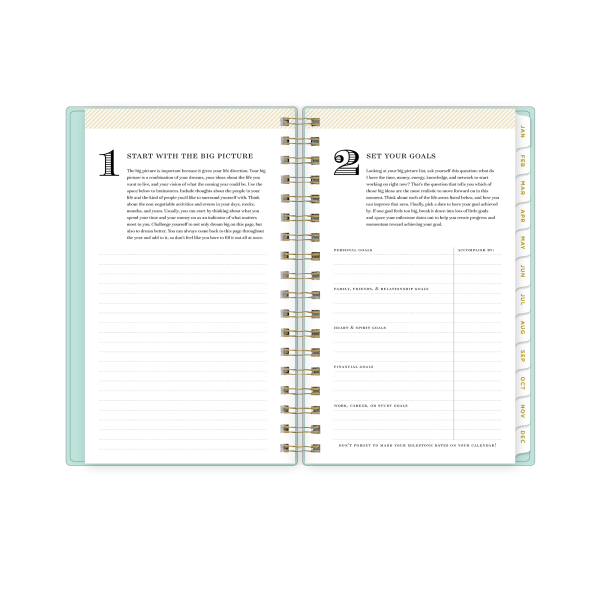 slide 7 of 9, 2025 Day Designer Weekly/Monthly Planning Calendar, 3-5/8"" x 6-1/8"", Solid Mint, January To December, 148809, 1 ct