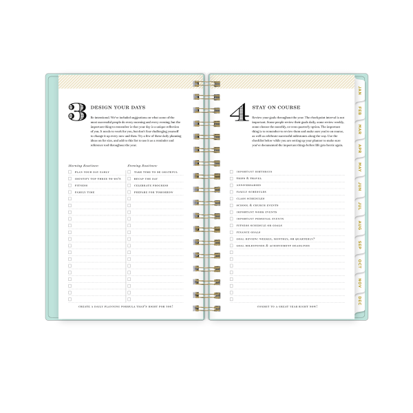 slide 2 of 9, 2025 Day Designer Weekly/Monthly Planning Calendar, 3-5/8"" x 6-1/8"", Solid Mint, January To December, 148809, 1 ct