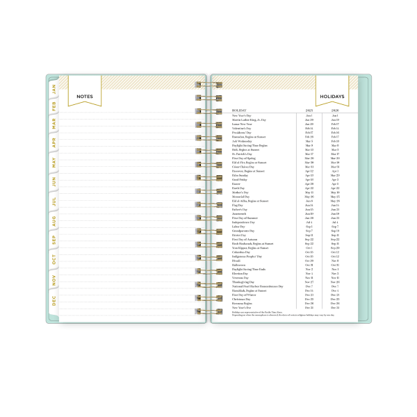 slide 9 of 9, 2025 Day Designer Weekly/Monthly Planning Calendar, 3-5/8"" x 6-1/8"", Solid Mint, January To December, 148809, 1 ct