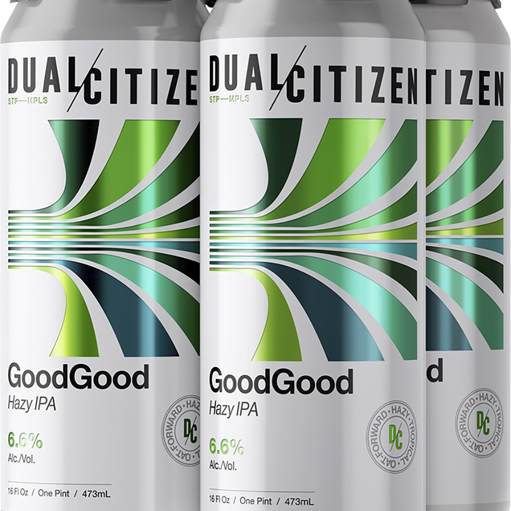 slide 1 of 1, Dual Citizen Brewing Hazy Ipa Good Good 4 Pk, 
