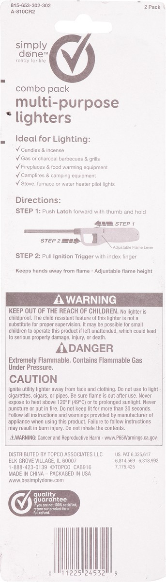 slide 4 of 11, Simply Done Combo Pack Multi-Purpose Lighters 2 ea, 2 ct