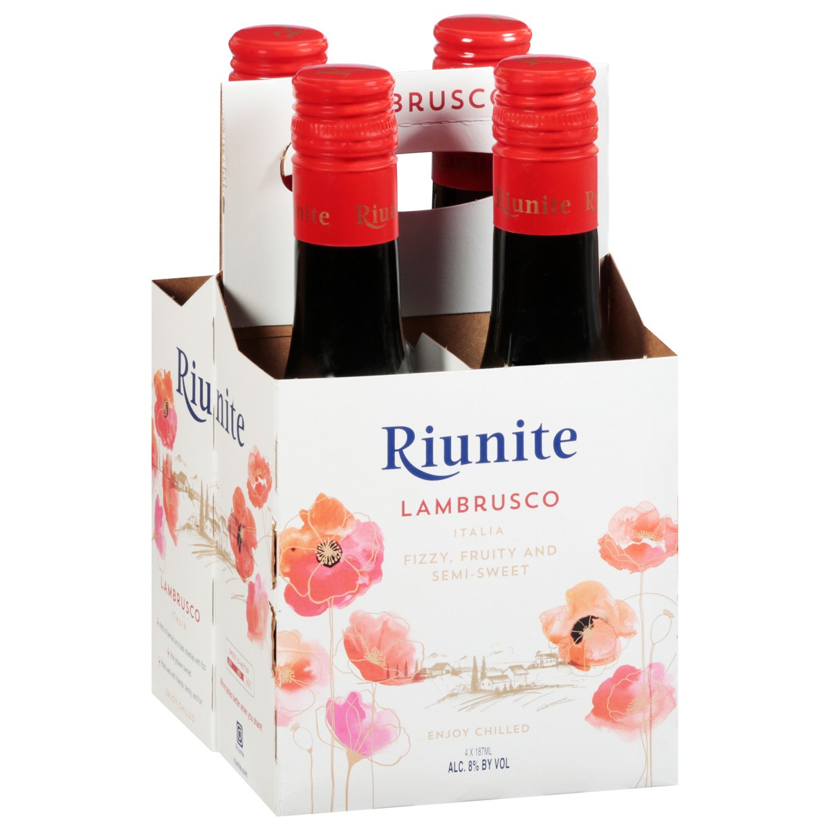 slide 4 of 9, Riunite Lambrusco 4 Pack, 187 ml