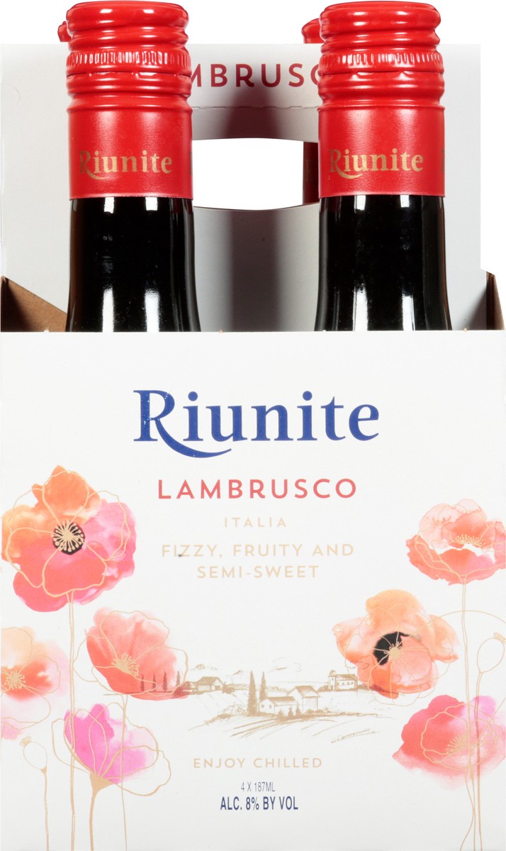 slide 8 of 9, Riunite Lambrusco 4 Pack, 187 ml