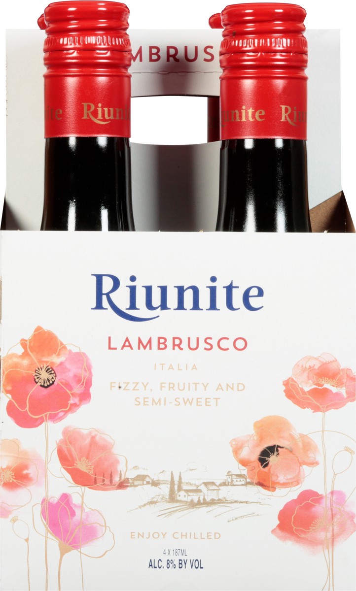 slide 6 of 9, Riunite Lambrusco 4 Pack, 187 ml