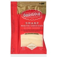 slide 1 of 1, Darigold Thin Sliced Sharp White Cheddar Cheese, 8 oz