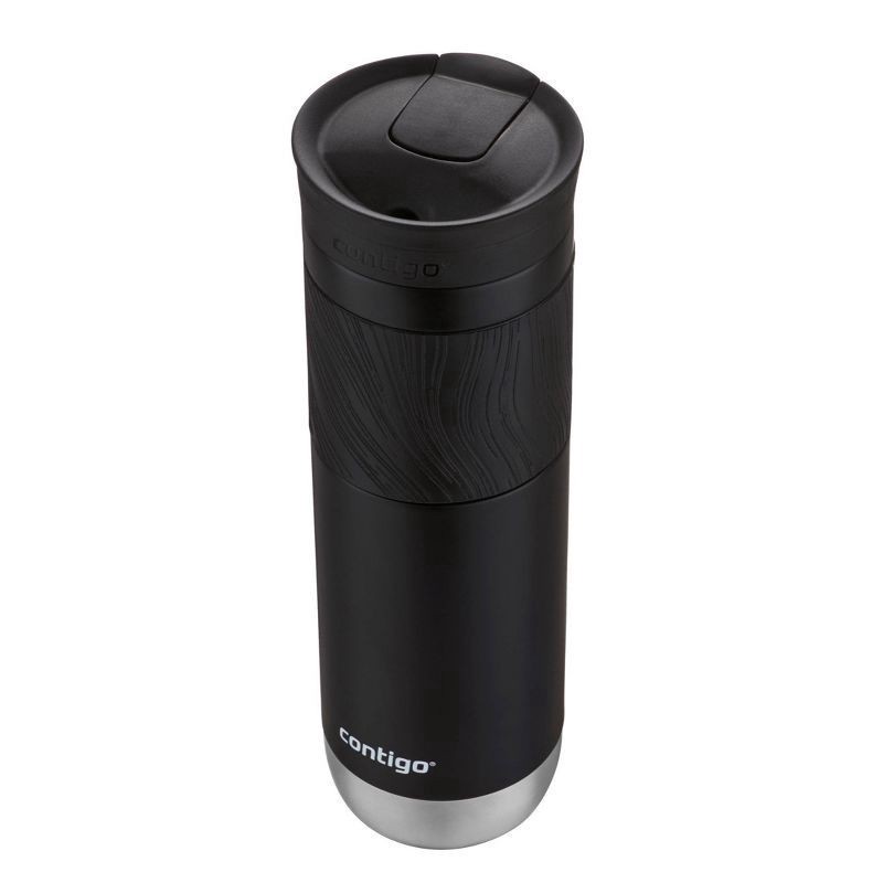 slide 3 of 4, Contigo SnapSeal Insulated Stainless Steel Travel Mug with Grip, Licorice, 24 oz