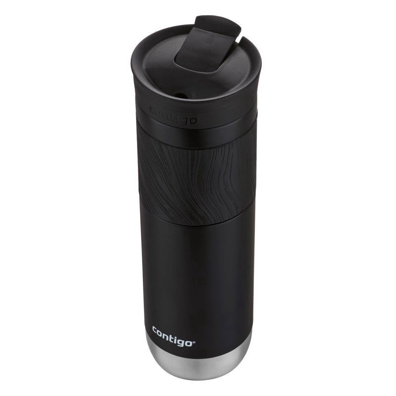 slide 4 of 4, Contigo SnapSeal Insulated Stainless Steel Travel Mug with Grip, Licorice, 24 oz