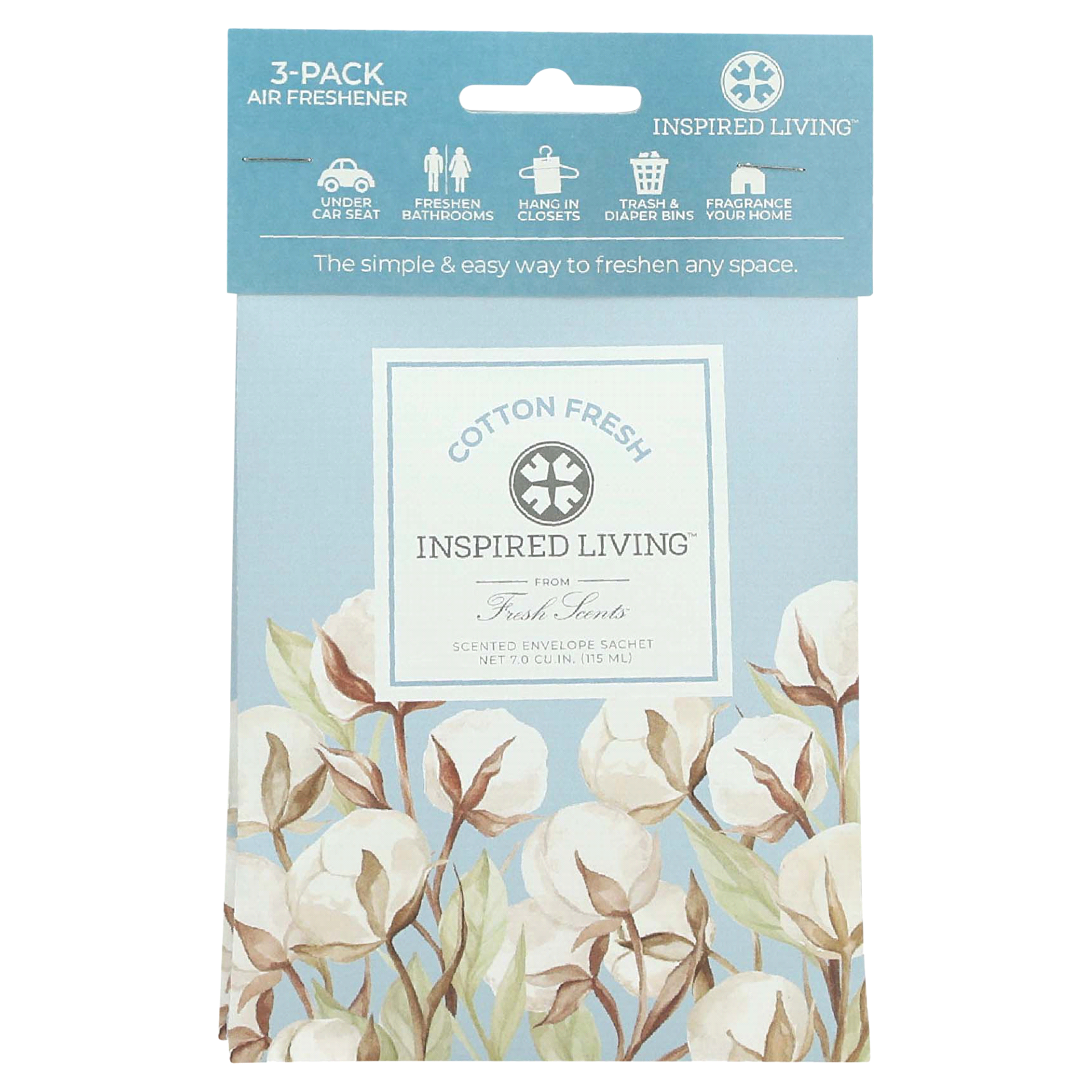 slide 1 of 1, Willowbrook Scented Sachet - Cotton Fresh, 3 ct
