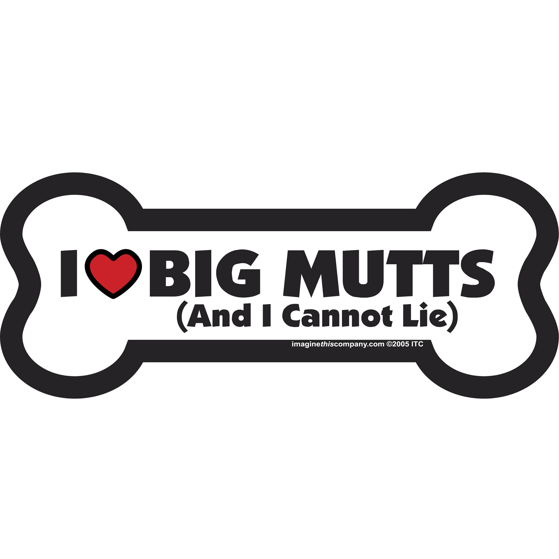 slide 1 of 1, Imagine This Magnet I Love Big Mutts for Dogs, SM
