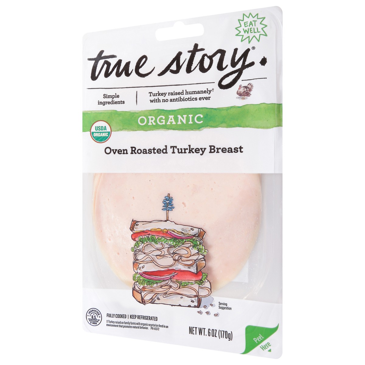 slide 3 of 13, true story Oven Roasted Organic Turkey Breast 6 oz, 6 oz