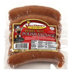 Vollwerth's Rebel Hot Polish Sausage, 13.75 oz