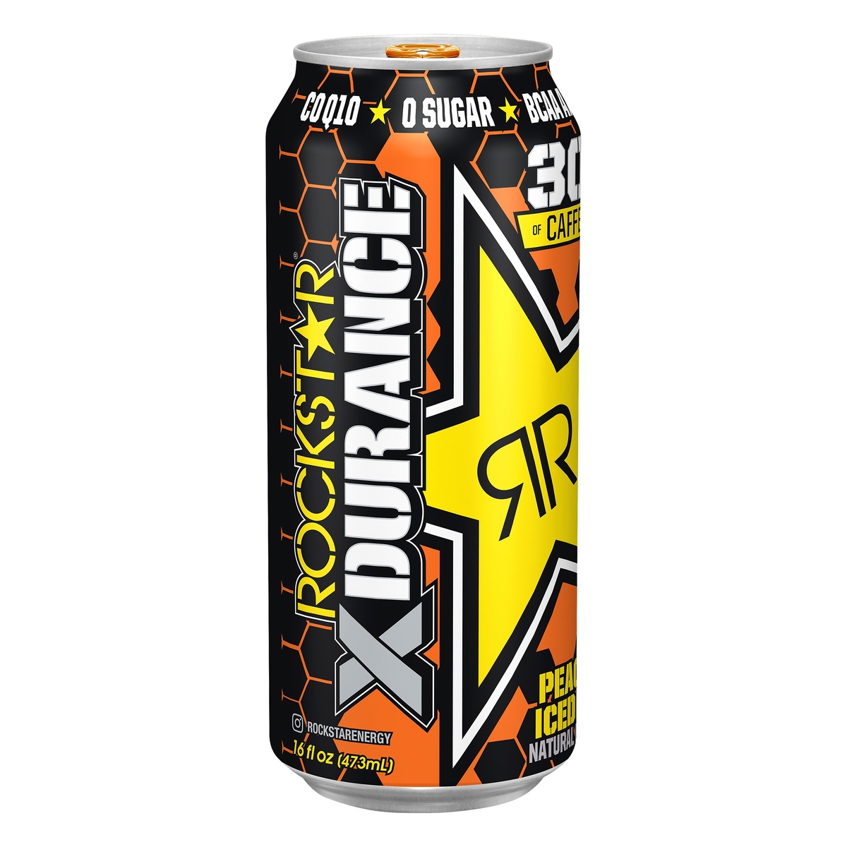 slide 1 of 4, Rockstar Energy Drink - Xdurance Peach + Iced Tea - 16 fl oz, 16 fl oz