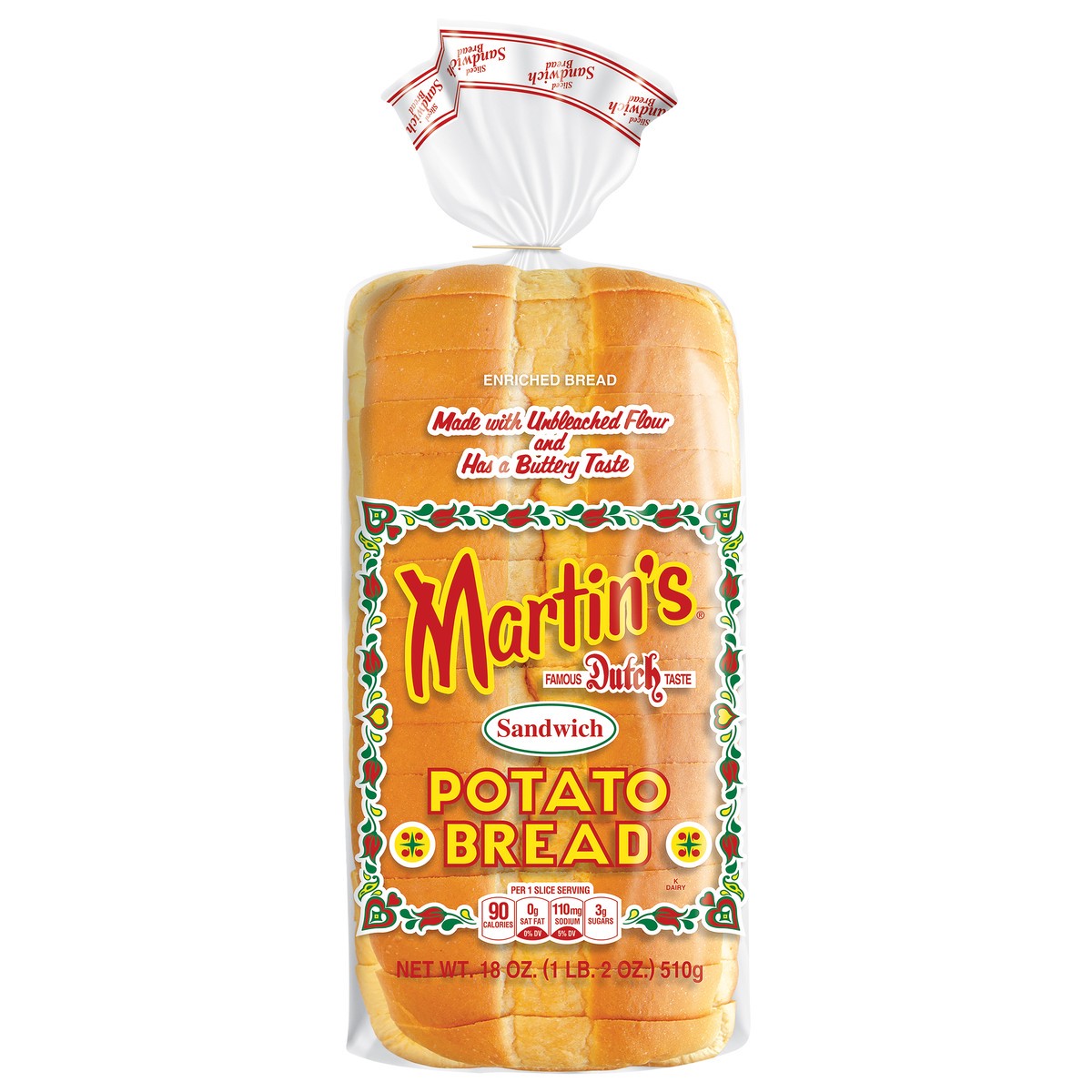 slide 1 of 9, Martin's Potato Bread, 18 oz