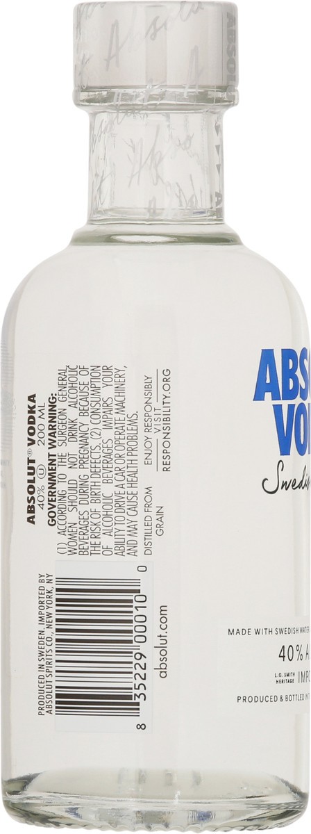 slide 9 of 9, Absolut Original Vodka 200mL Bottle, 200 ml